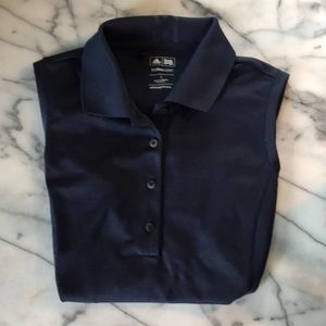 Adidas Navy Climacool sleeveless Golf Shirt